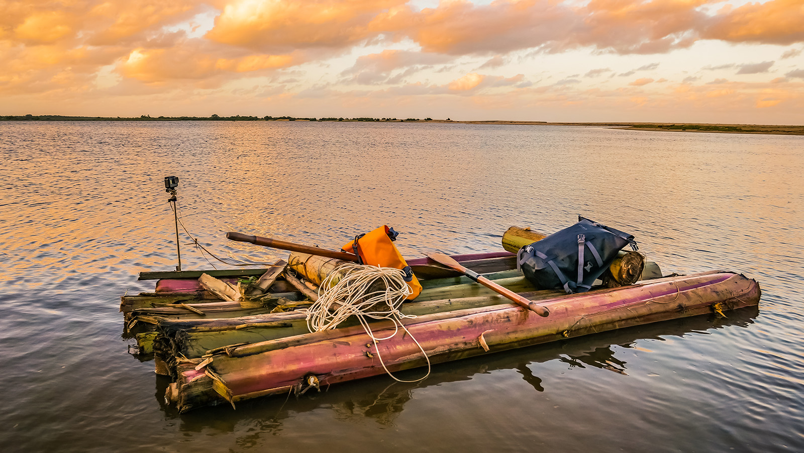 Notre radeau en bananier